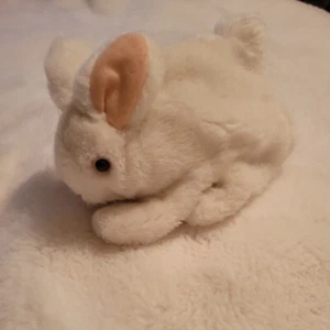 7" Folktails Folkmanis White Bunny Rabbit Hand Puppet Plush Fast Shipping - Picture 1 of 9