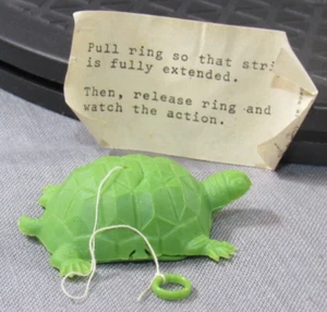 Vintage 60's Pull String Walking Turtle New/Old Stock Retro Toy Low Tech - Picture 1 of 3