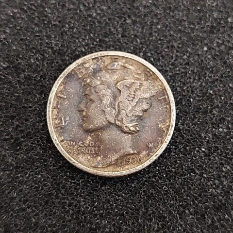 1936 P Mercury Dime Silver Cover