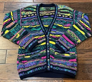 COOGI 3D Strick Damen Cardigan Pullover Gr. SS Australia Vintage 100% Schurwolle - Bild 1 von 3