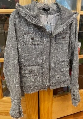 Chaqueta FATE Mujer Grande Gris Cremallera Frontal Nueva Con Etiquetas Foto 1 de 4