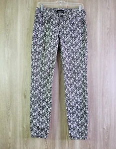 Baby Phat Damen Junior Hose schwarz weiß Größe 7 Skinny Stretch Baumwollmischung - Bild 1 von 20