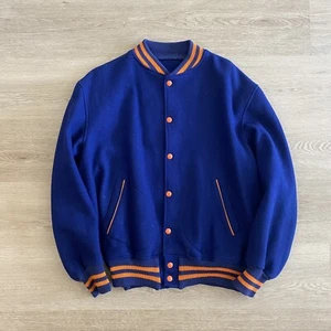 Vintage 1970s Heavyweight Wool Varsity Jacket Medium - Picture 1 of 6