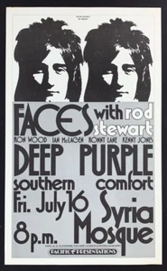 Small Faces POSTER Rod Stewart Deep Purple 1971 Original Pacific Presentations - Picture 1 of 2