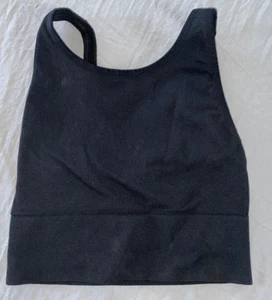 Reggiseno sportivo Victoria Sport linea lunga senza cuciture crop top a costine taglia S/P - Foto 1 di 2