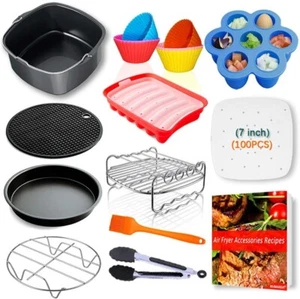 Air Fryer Accessories,7inch Square Air Fryer Accessories,fit Phillips Ninja S3 - Picture 1 of 7
