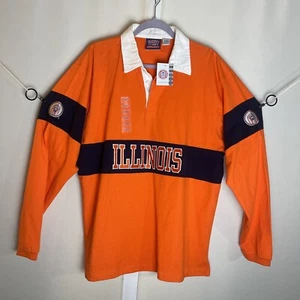 Vintage Varsity Classics Apparel Herren Gr. L Illinois Orange Langarm Neu aus altem Lagerbestand - Bild 1 von 7