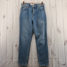 DEREK LAM DENIM Jeans Womens 29 Button Fly Full Length Mom Medium Wash Blue