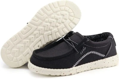 Brooman Kids Loafers Boys Slip on Canvas Shoes Size 4 Girls School Flats NEW - Image 1 of 4