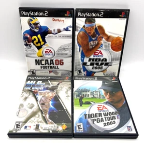 Lot of 4 (Playstation 2, PS2) Sports Football Basketball Golf Baseball- Tested - Picture 1 of 6