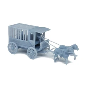 Outland Models Train Layout Old West Horse Carriage Prisoner Wagon 1:64  - Picture 1 of 3