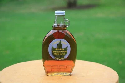 Jarabe de arce 100 % puro sabor ámbar rico hecho en TC, uno 12 oz. botella Foto 1 de 3