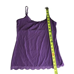 JOCKEY Stretchy Camisole Tank Top, Size Women's Medium Purple Spaghetti Strap - Picture 1 of 7