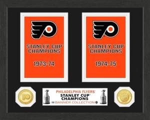 Philadelphia Flyers Stanley Tasse Banner Highland Mint Bronzemünze gerahmt neu in Verpackung - Bild 1 von 5