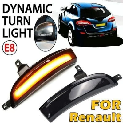 2PCS Dynamic Turn Signal Light Mirror For Renault Koleos HY 2011-2017 Facelift - Image 1 of 4