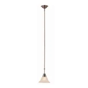 Bel Air Lighting Perkins 1-Light Brushed Nickel Mini Pendant Light Fixture - Picture 1 of 6