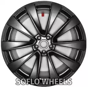 Charcoal 22 x 9 Alloy FRONT Factory OEM Wheel Rim 2022 2023 Tesla Model X 95349 - Picture 1 of 3