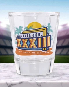 Super Bowl XXXIII 1999 Miami Shot Glass NFL Souvenir Collectible - Picture 1 of 7