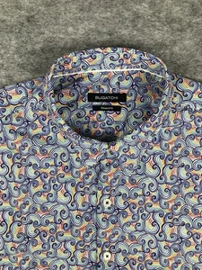 Bugatchi Shirt Mens 3XL Multi Abstract Print Colorful Long Sleeve Shaped Fit - Picture 1 of 5
