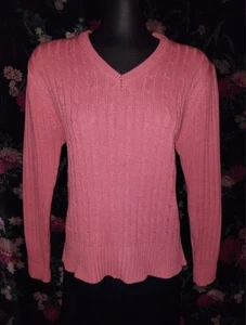 Genuine Vintage Dusty Pink Knitted Jumper- Approx Size 10 - David Jones - Picture 1 of 14