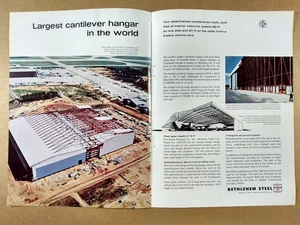 1967 Bethlehem Steel Lockheed-Georgia Cantilever Hangar vintage print Ad - Picture 1 of 1