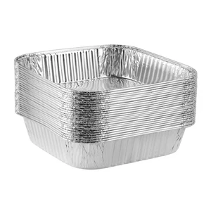 25 Pack 8x8 Inch Disposable Square Aluminum Tin Foil Baking Pans for Cakes - Picture 1 of 8