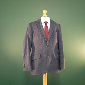 Charles Tyrwhitt Moon Merino Lambswool Blazer Mens 40R Navy Blue Suit Jacket - Picture 1 of 14