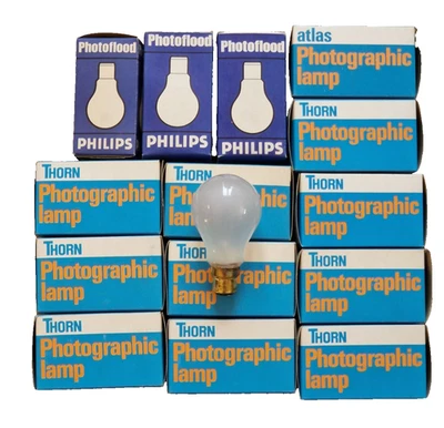 14x Philips Photoflood Thorn Atlas Incandescent Photographic Lamps Pearl 275W BC - Image 1 of 4