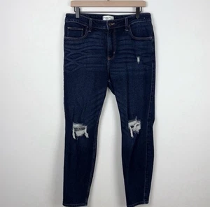 Jeans skinny Abercrombie & Fitch vita alta donna taglia 30 o 10 denim lavaggio scuro - Foto 1 di 5