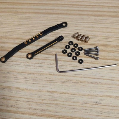 Aluminum Metal Steering Rod Tie Links for Axial SCX24 90081 1:24 RC Crawler Car - Image 1 of 2