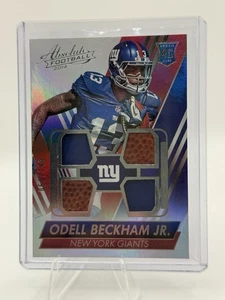2014 Panini Absolute Odell Beckham Jr RC Quad Jersey Relic /149 Rookie NY Giants - Picture 1 of 7