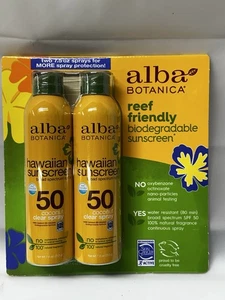 Alba Botanica Hawaiian crema solare ad ampio spettro SPF 50, 7,5 once, confezione da 2 NUOVISSIMA - Foto 1 di 3