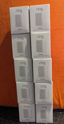 Juego de 10 timbres de puerta de anillo blancos enchufables para dispositivos de anillo NUEVO Foto 1 de 4