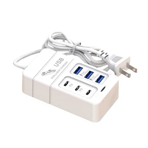 35W 6 Port USB C Charger Station PD Quick Charging Hub Adapter For iPhone - Picture 1 of 12