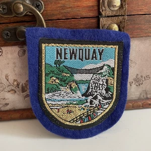 Vintage Patch NEWQUAY Cornwall Cornish Souvenir Sew On Badge - Picture 1 of 3