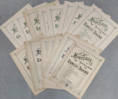 Ernest Shand Lot Of 15 Sheet Music Spanish Classical Guitar Method Book Vtg  - Image 1 of 4