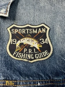 Polo Ralph Lauren Sportsman 1934 Fishing Guide Iron On Patch - Picture 1 of 4