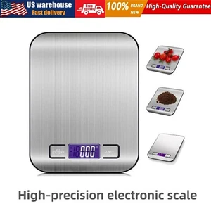 Food Kitchen Scale Digital Grams Ounces Weight Loss Baking Electronic Scales - Picture 1 of 12