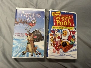 Winnie The Pooh And Christmas Too And Annabelle’s Wish Clamshell VHS - Picture 1 of 5
