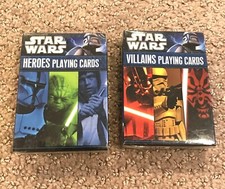 Set of 2 STAR WARS Poker Playing Cards - Heroes and Villains - BRAND NEW IN WRAP