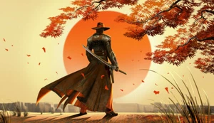 Poster arte su tela samurai 24"x36" stampe da parete dipinti decorazione - Foto 1 di 3