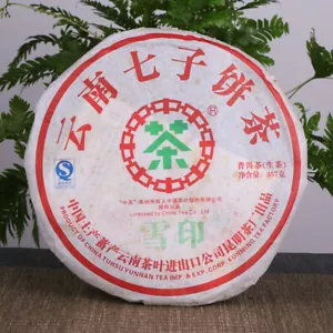 CHINA TEA CNNP Estampado de nieve envejecido Yunnan Pu-erh Pastel de té 2007 357 g crudo Puer Sheng - Imagen 1 de 11