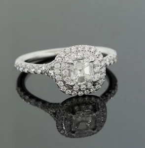 Tiffany & Co. Soleste Platinum 0.57ct Asscher Diamond Engagement Ring Size 5.25 - Picture 1 of 11