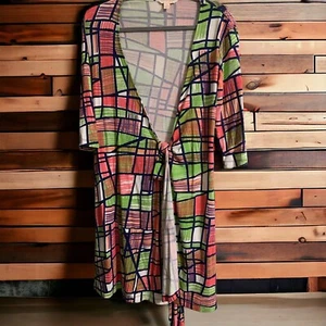 Tori Richards Honolulu Geometric Colorful Wrap Dress Size XS - Picture 1 of 7