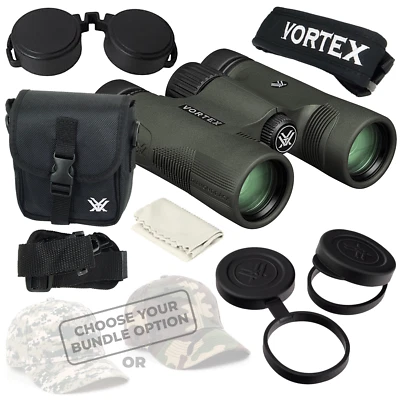 Vortex Optics DB-211 Diamondback HD 10x28 Binocular with Free Hat Bundle