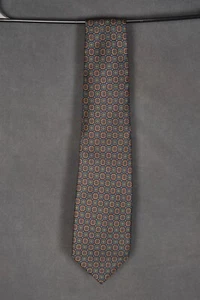 Giorgio Armani Cravatte Necktie Geometric Stained Glass 100% Silk 56-1/2" Italy - Picture 1 of 5