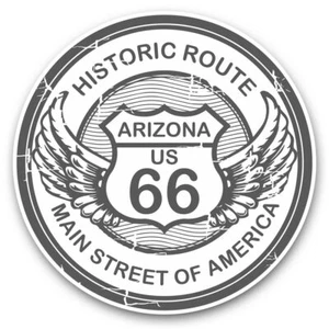 2 x Vinyl Aufkleber 20 cm (bw) - Arizona Route 66 Tour Amerika USA #40302 - Bild 1 von 8