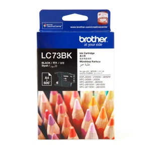 4X Brother Genuine LC-73BK BLACK Inks (2x LC73BK2PK) For DCPJ525W MFCJ430W J432W - Picture 1 of 2
