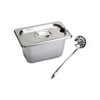 Steam Table Pan with Lids and Spoon Multipurpose Stainless Steel Hotel Pans for