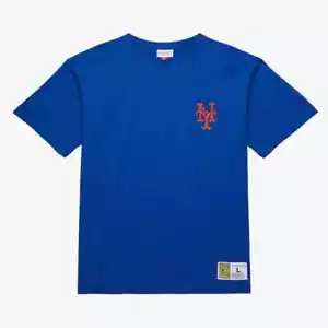 New Mitchell & Ness Mens MLB New York Mets Premium Pocket T-Shirt. - Picture 1 of 4